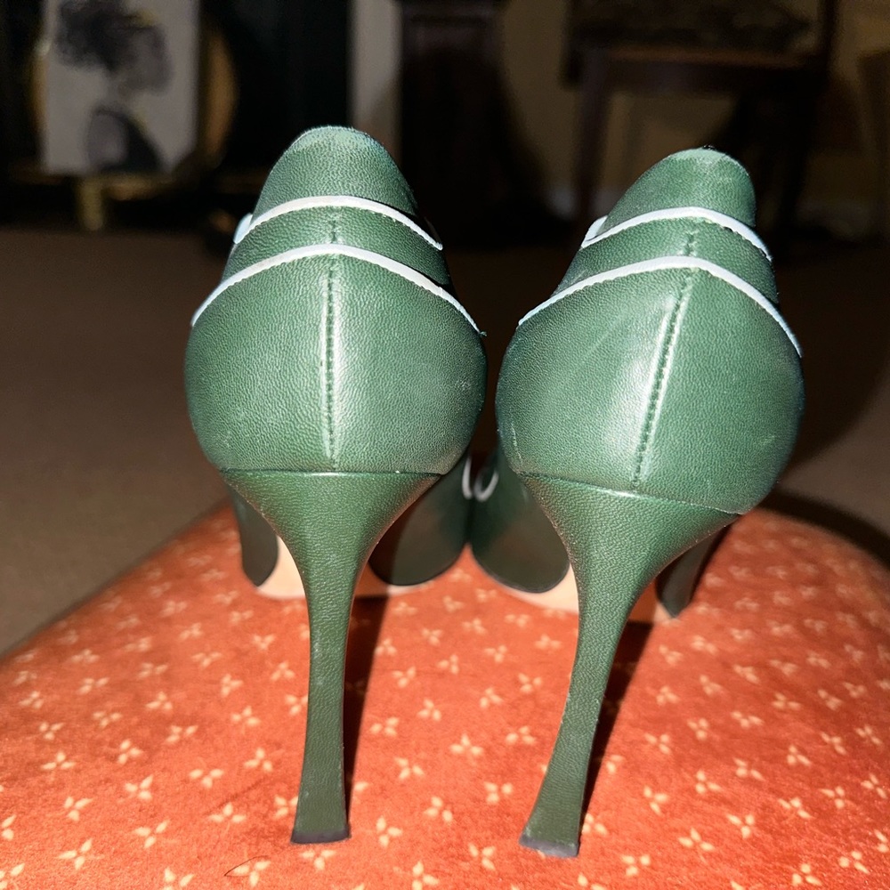 New! Dior Chromatic Pump 10cm Perle. Hunter Green. Size 40.5 (10.5) - Picture 3 of 7